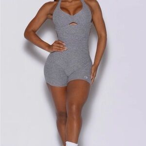 Bombshell Sportswear Heather Gray Romper
